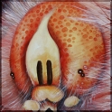 Augenblick einer Rotschwanz-Raupe; Acryl auf Leinwand;
30 x 30 cm
